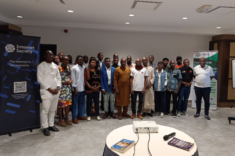 A group of people posing for the photo.