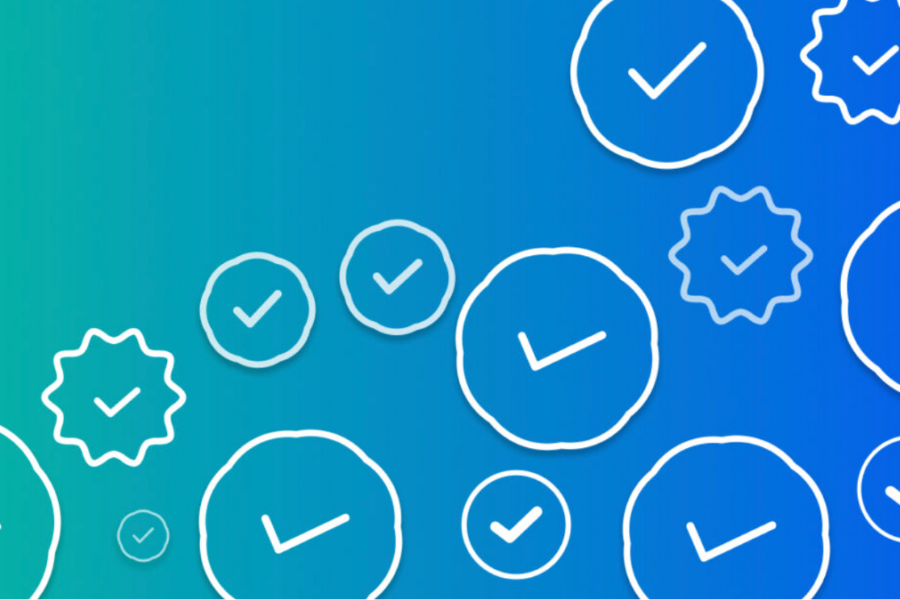 Image displaying verified symbols.