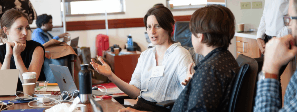 A group of women talking.