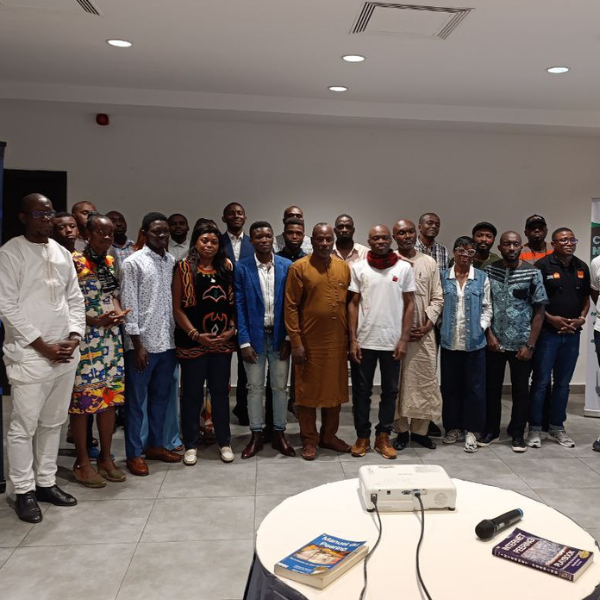 A group of people posing for the photo.