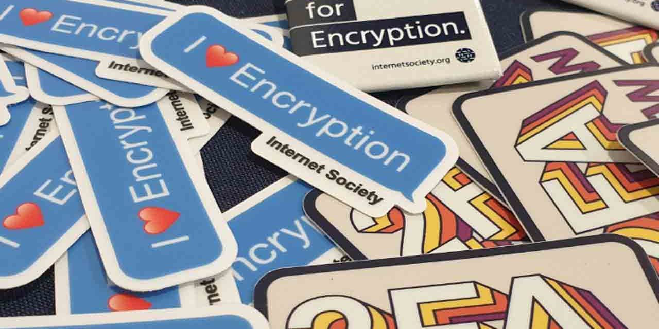 I heart encryption and 2FA stickers